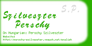 szilveszter perschy business card